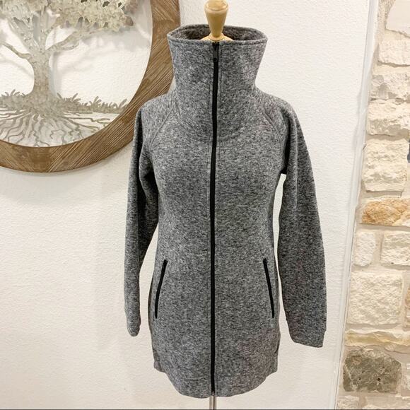 Roots Jackets & Blazers - Roots Funnel Neck Full Zip Sweater Jacket Gray XS